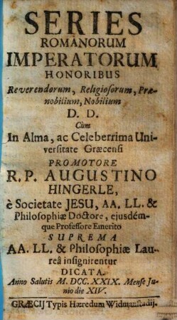 Series romanorum imperatorum