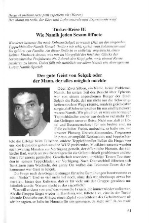Der gute Geist von Selcuk oder der Mann, der alles möglich machte
