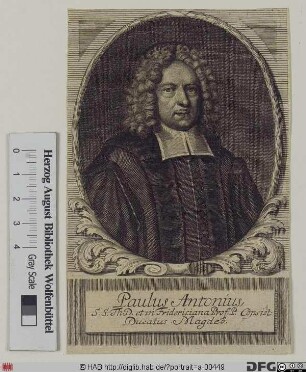 Bildnis Paul Anton (lat. Paulus Antonius)
