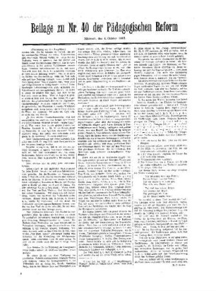 Litteratur : (Fortsetzung aus dem Hauptblatt) ; Beilage zu Nr. 40 der Pädagogischen Reform