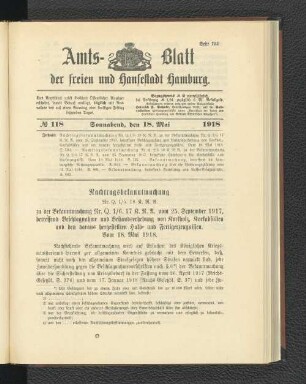 No. 118, 18. Mai 1918