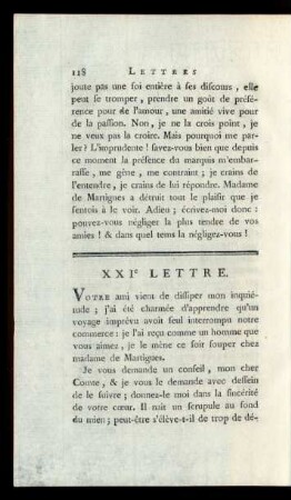 XXIe Lettre.