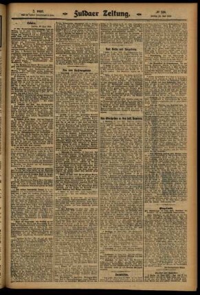 Zweite Ausgabe vom Freitag, den 20. Juni 1913.