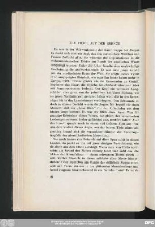 Die Frage Auf Der Grenze