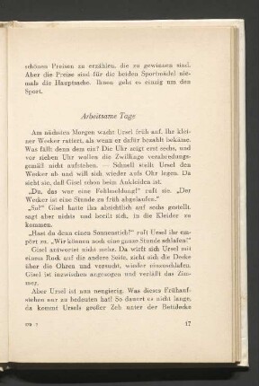 Arbeitsame Tage
