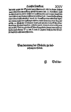 Von bereitung der Gründe/ zu volziehung der Gebew.