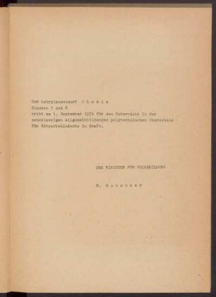 Der Lehrplanentwurf Chemie Klassen 7 und 8 ...