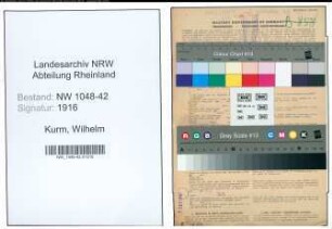 Entnazifizierung Wilhelm Kurm , geb. 20.04.1901 (Zimmermann)