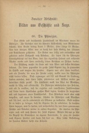 Zweiter Abschnitt: Bilder aus Geschichte und Sage