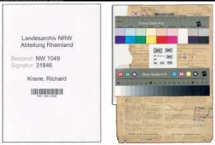 Entnazifizierung Richard Krane , geb. 30.05.1892 (Gemeindebeamter)