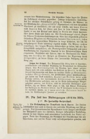 § 17. Die spartanische Vorherrschaft