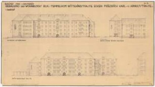 Siedlung Attilahöhe, Berlin-Tempelhof: Wittekindstraße 78-80, Arnulfstraße 63-67, Totilastraße 25-29: Aufriss Straßenseite