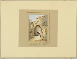 Der Kreuzgang der Kirchenruine auf dem Oybin im Zittauer Gebirge