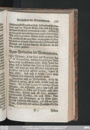 Vom Verhalten der Verwundeten.