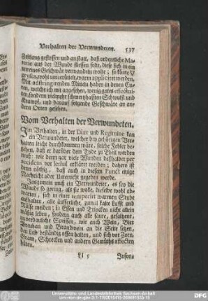 Vom Verhalten der Verwundeten.