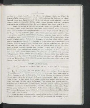 Observatio Secunda.