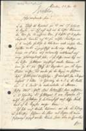 Brief von August Wilhelm Eichler an Unbekannt