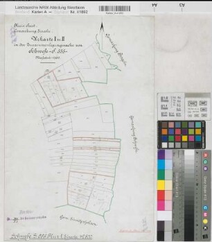 Schwefe (Welver), Zusammenlegung Schwefe, Urkarte I und II Einecke Flur 1