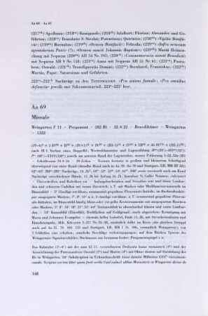 Aa 69. Missale