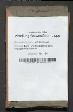 Rezess über die Teilung des Stemmer-Moors unter die Bauerschaften Wehdem, Westrup, Oppendorf und Oppenwehe