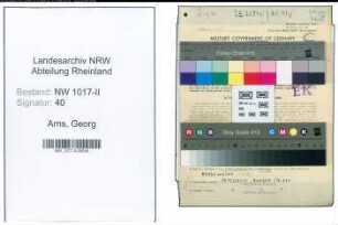 Entnazifizierung Georg Arns , geb. 22.11.1897 (Chef Arzt)