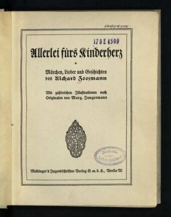 Allerlei fürs Kinderherz : Märchen, Lieder und Geschichten