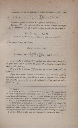 Ricerche sui sistemi lineari di curve algebriche piane, dotati di singolarita ordinarie. [fortsetzung]