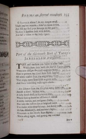 Part of the thirteenth Book of Tasso's Jerusalem translated