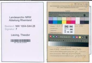 Entnazifizierung Theodor Lieving , geb. 03.05.1903 (Verw.Angestellter)