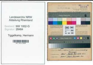 Entnazifizierung Hermann Tiggelkamp, geb. 29.09.1898 (Schlosser)