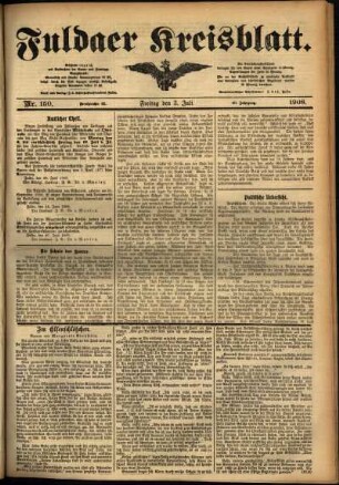 Ausgabe vom Freitag, den 03. Juli 1908.
