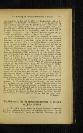 ¬Die¬ Gestaltung des Zwangserziehungswesens in Preußen im Jahre 1897/98