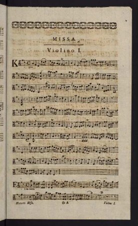 1-7, Missa. Violino I.