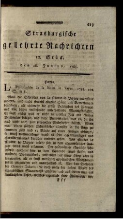 52. Stück, den 28. Junius, 1783.