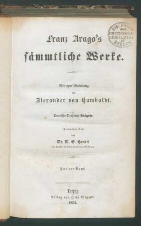 Franz Arago's sämmtliche Werke... 2. Bd