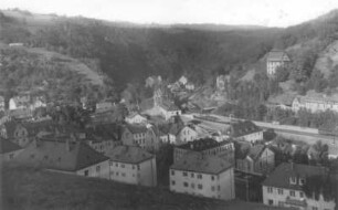 Glashütte in Sa. : Glashütte. Stadtteilansicht mit Bahnhof
