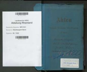 Cloos; Jakob Julius, Bergassessor; Prüfungs- u. Personalakten Band 1 (Ausarbeitungen)