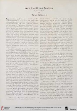 8/9: Aus spanischen Museen, [1] : Andalusien