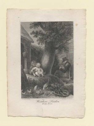 "Werthers Leiden. Erste Scene." Werther zeichnet die Kinder