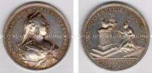 Heiliges Römisches Reich, Medaille auf die Genesung der Kaiserin Maria Theresia von den Pocken