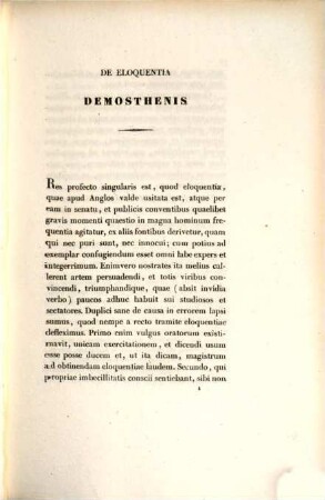 De eloquentia Demosthenis necnon de variis editionibus et versionibus eius orationum