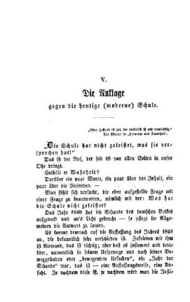 Die Anklage gegen die heutige (moderne) Schule
