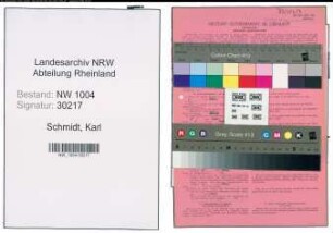 Entnazifizierung Karl Schmidt , geb. 31.05.1916 (Bueroangestellter)