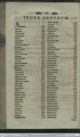 Index Generum