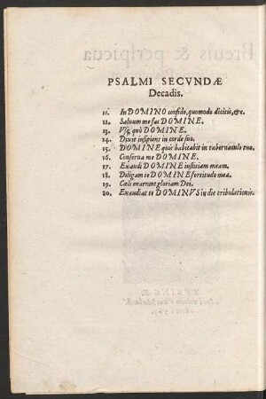 Psalmi Secundae Decadis.