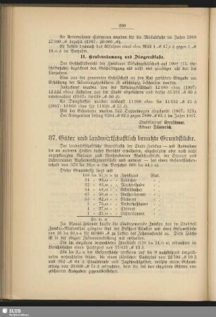 37. Güter und landwirtschaftlich benutzte Grundstücke