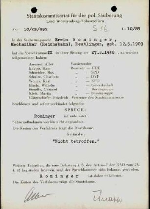 Rominger, Erwin