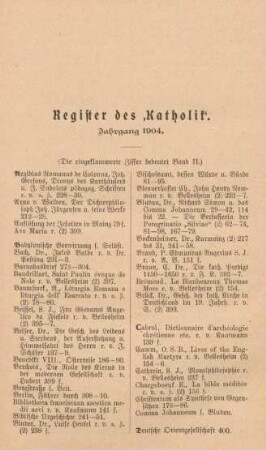 161-164 Register Jahrgang 1904