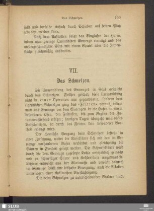 VII. Das Schmelzen