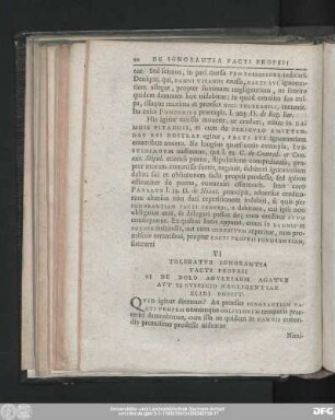 VI Toleratur Ignorantia Facti Proprii Si De Dolo Adversarii Agatur Aut Si Suspicio Negligentiae Elidi Possit.